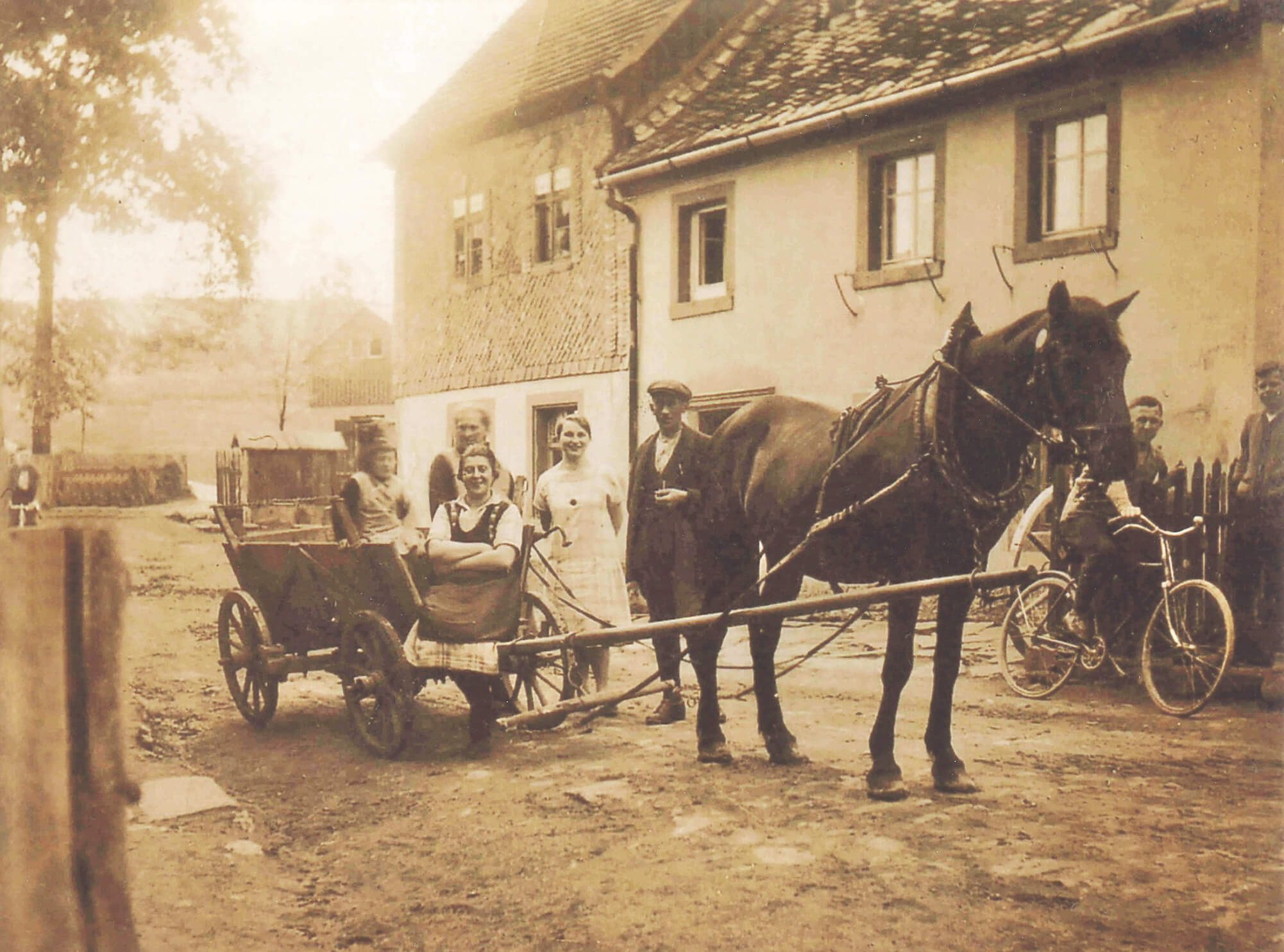 Pferdegespann zur Auslieferung